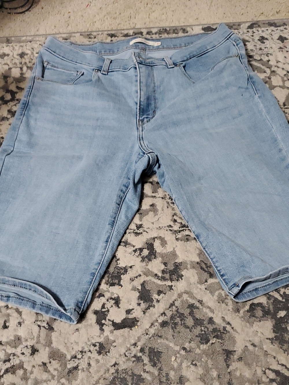 Women's Levi's Light Blue Denim Bermuda Shorts, Size 30